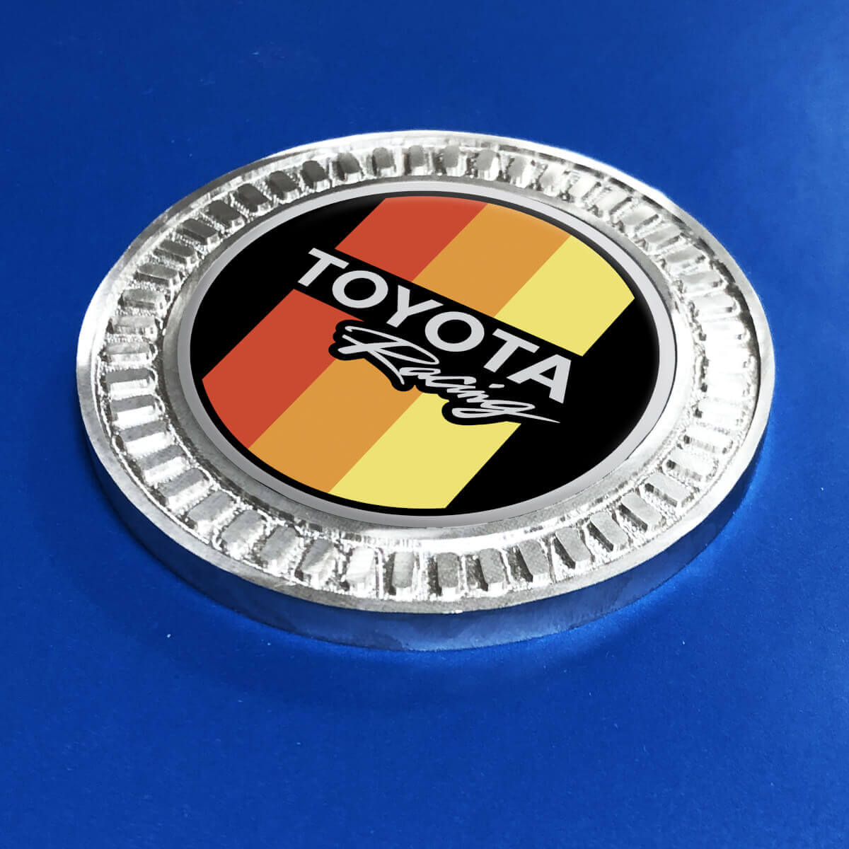 3D-Abzeichen Toyota Racing Vintage TRD Retro Heritage Racing Stripes Metall Aluminium Emblem
