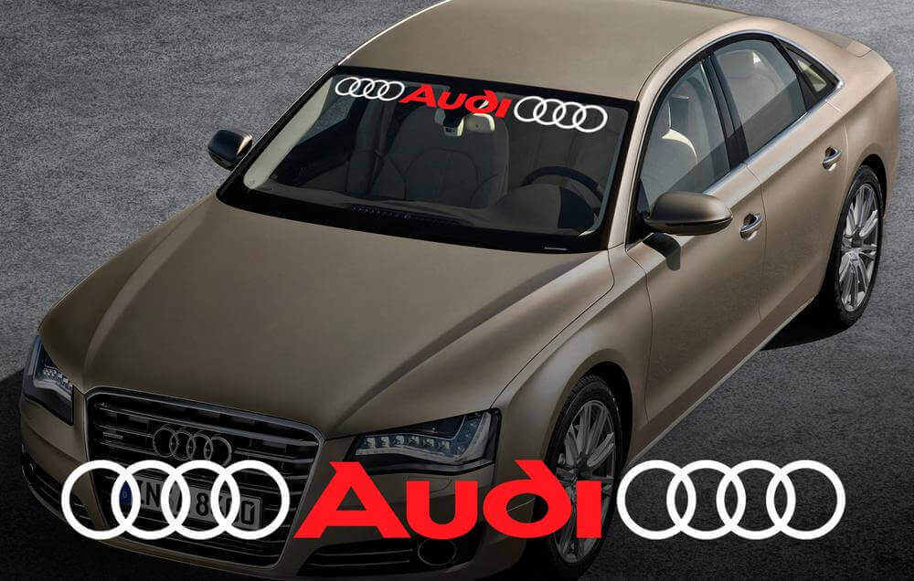 Audi Windschutzscheibe Fenster Vorderaufkleber #2 Aufkleber für A4 A5 A6 A8 S4 S5 S8 Q5 Q7 TT RS 4 RS8
