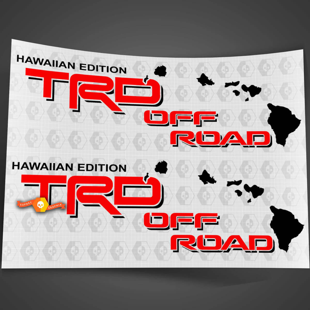 Hawaiian Edition TRD Off Road Seitenwand Vinyl-Aufkleber Set für Toyota Trucks