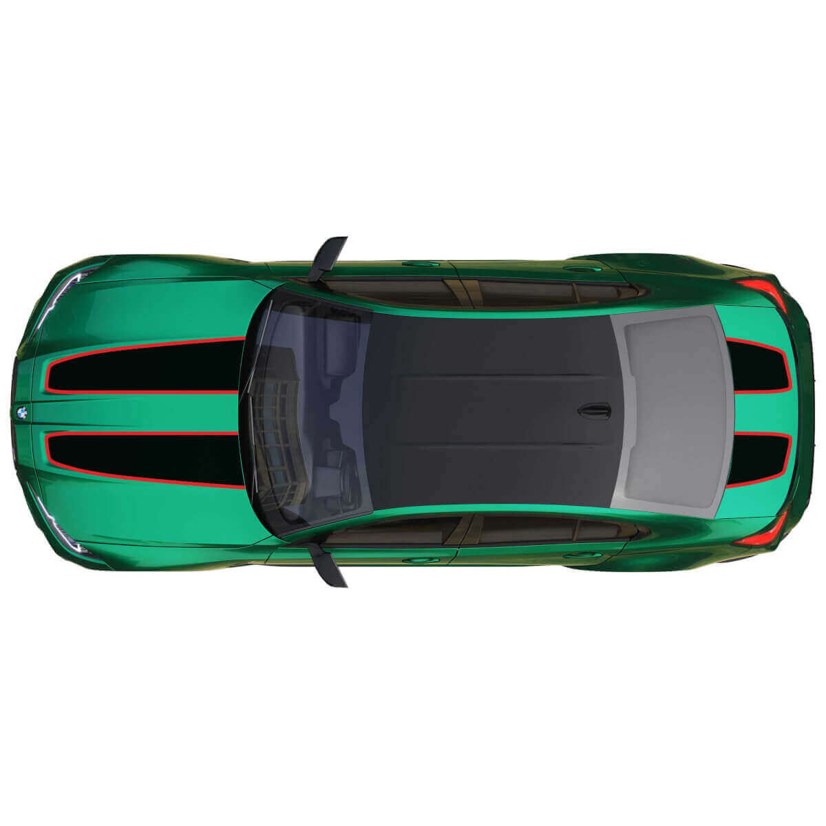 CSL-Stil Motorhauben- und Kofferraum-Streifen Vinylaufkleber-Kit für BMW M3 G80 M4 G82 G83
