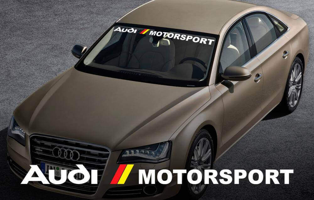 Audi Motorsport Style Windschutzscheiben-Banner Vinyl-Aufkleber für Audi