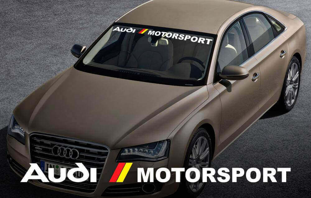 Audi Motorsport Style Windschutzscheiben-Banner Vinyl-Aufkleber für Audi