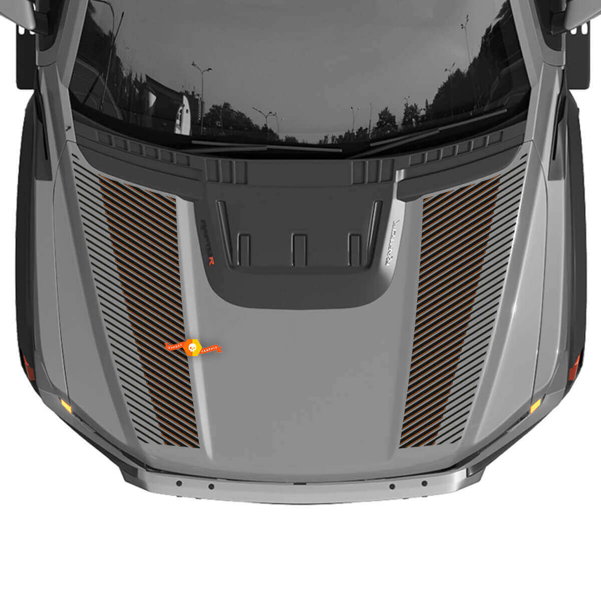 Hood Graphics 2024 Musclecar truck power truck R Vinyl-Aufkleber 2
