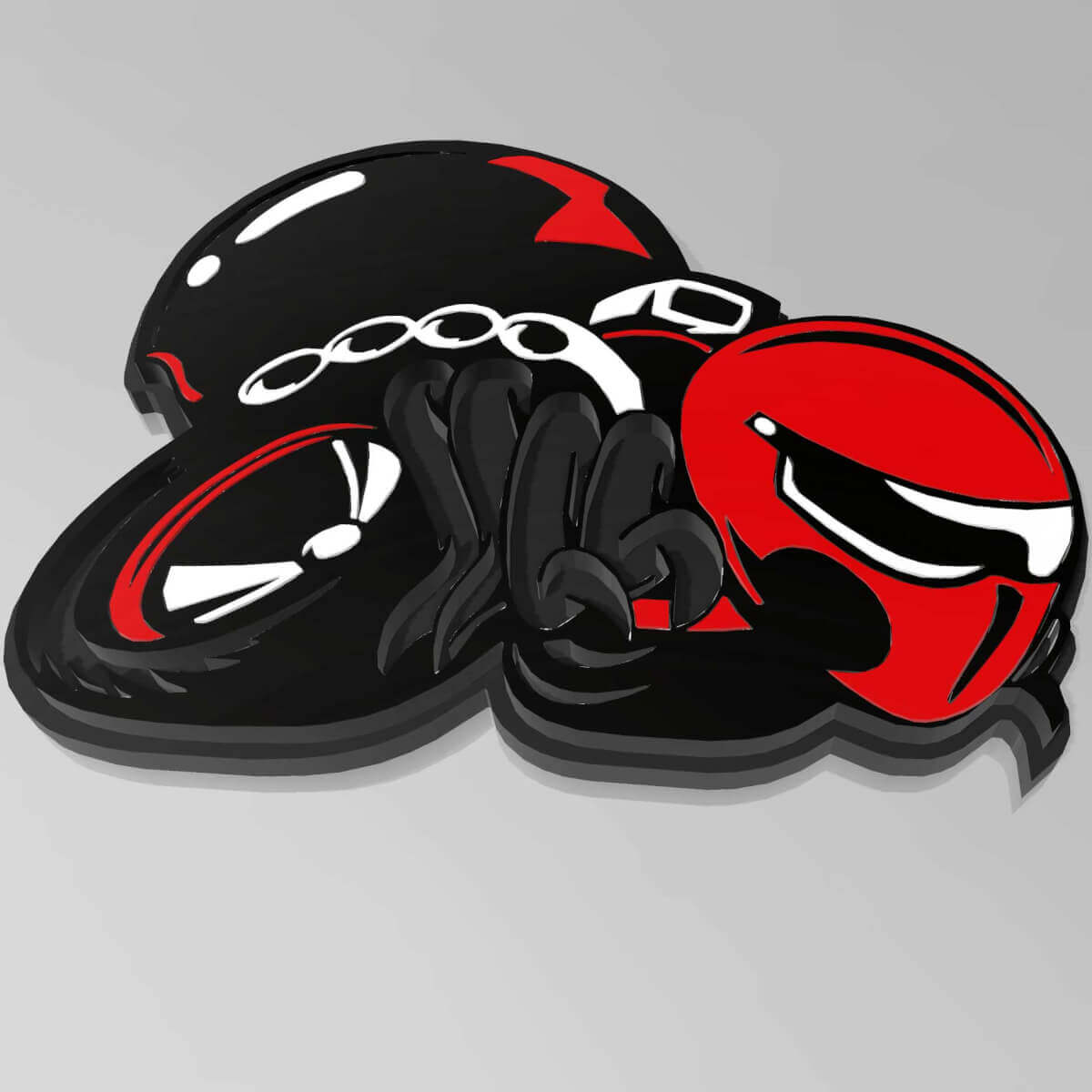 Individuelles 3D HellBee Black Widow Spider Kotflügel-Emblem für Dodge