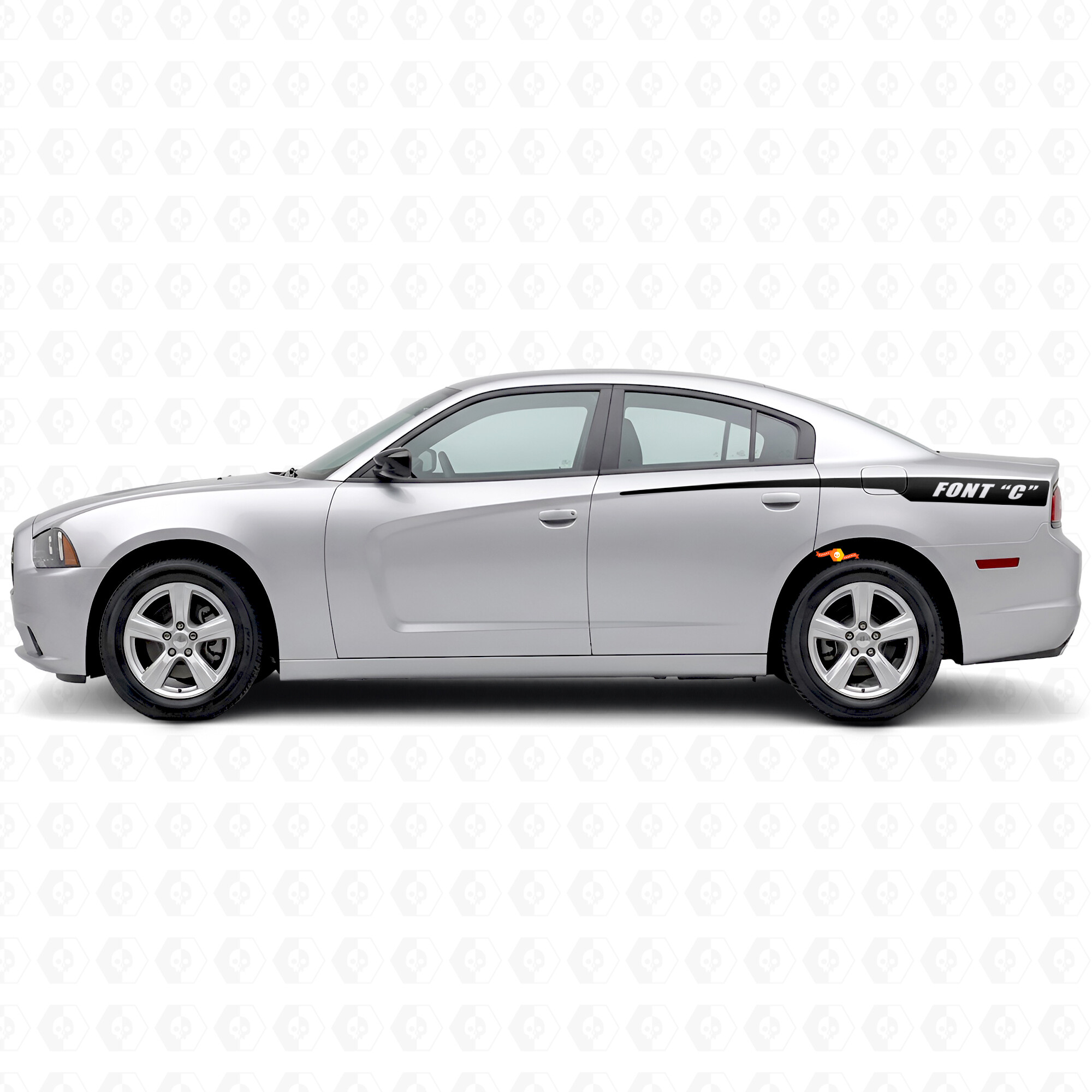Individuelle Akzentstreifen Seiten-Vinyl-Aufkleber für Dodge Charger 2011-2014