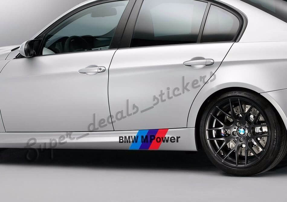 SET SIDESKIRTS BMW M Power M3 M5 E46 E60 E70 E90 Vinyl-Aufkleber
