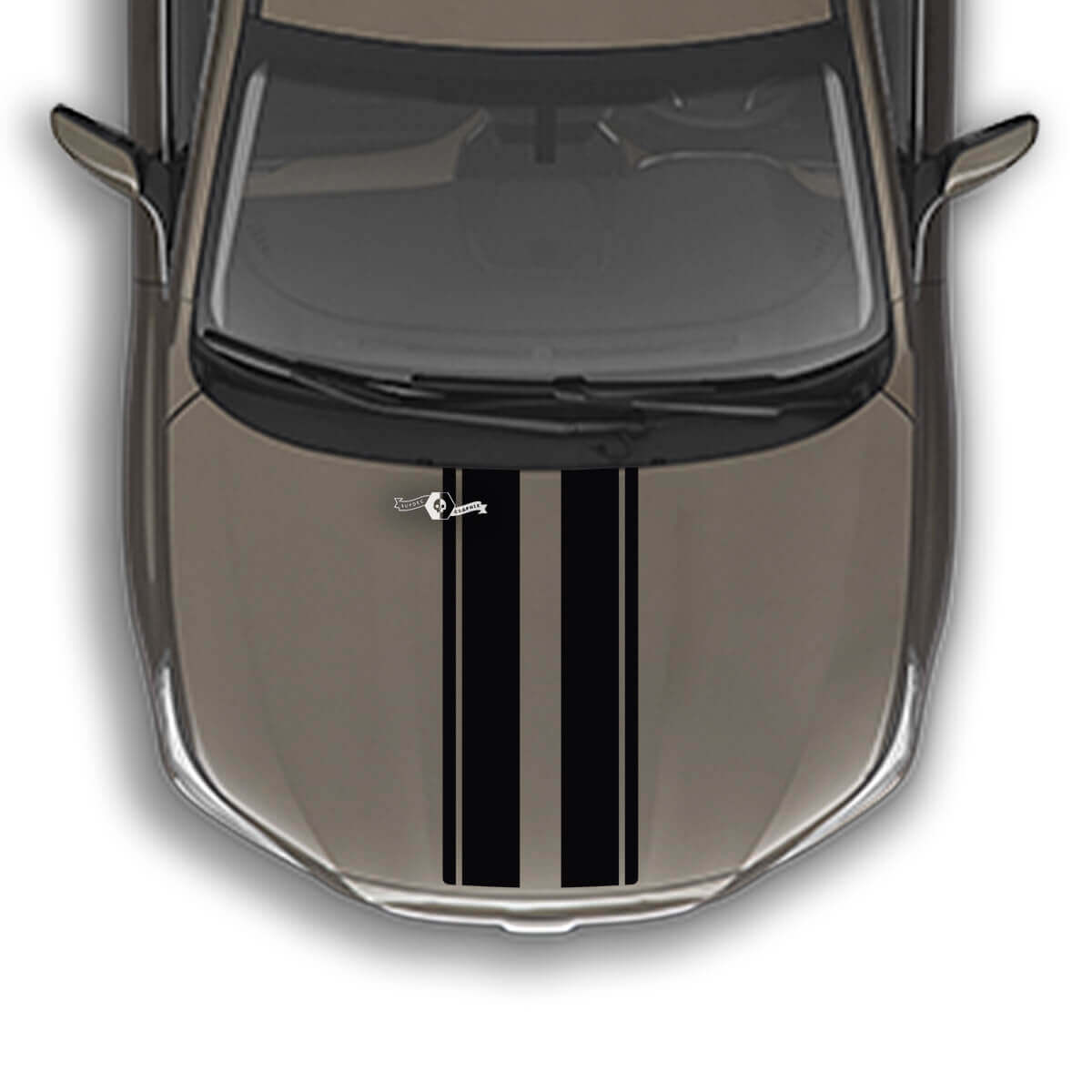 Doppelstreifen-Vinylaufkleber für die Motorhaube, passend für Suba Outback
