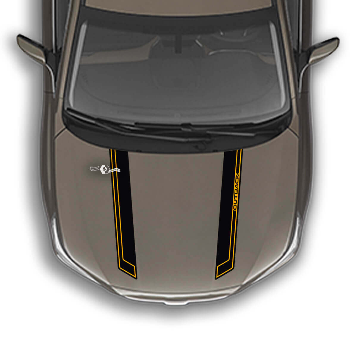 Doppelstreifen Hauben Vinyl-Aufkleber 2 für Subaru Outback