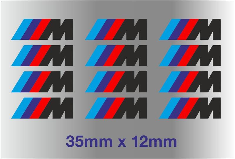 BMW M Bremssattel Größe M3 M5 M6 325 328 540 Aufkleber
