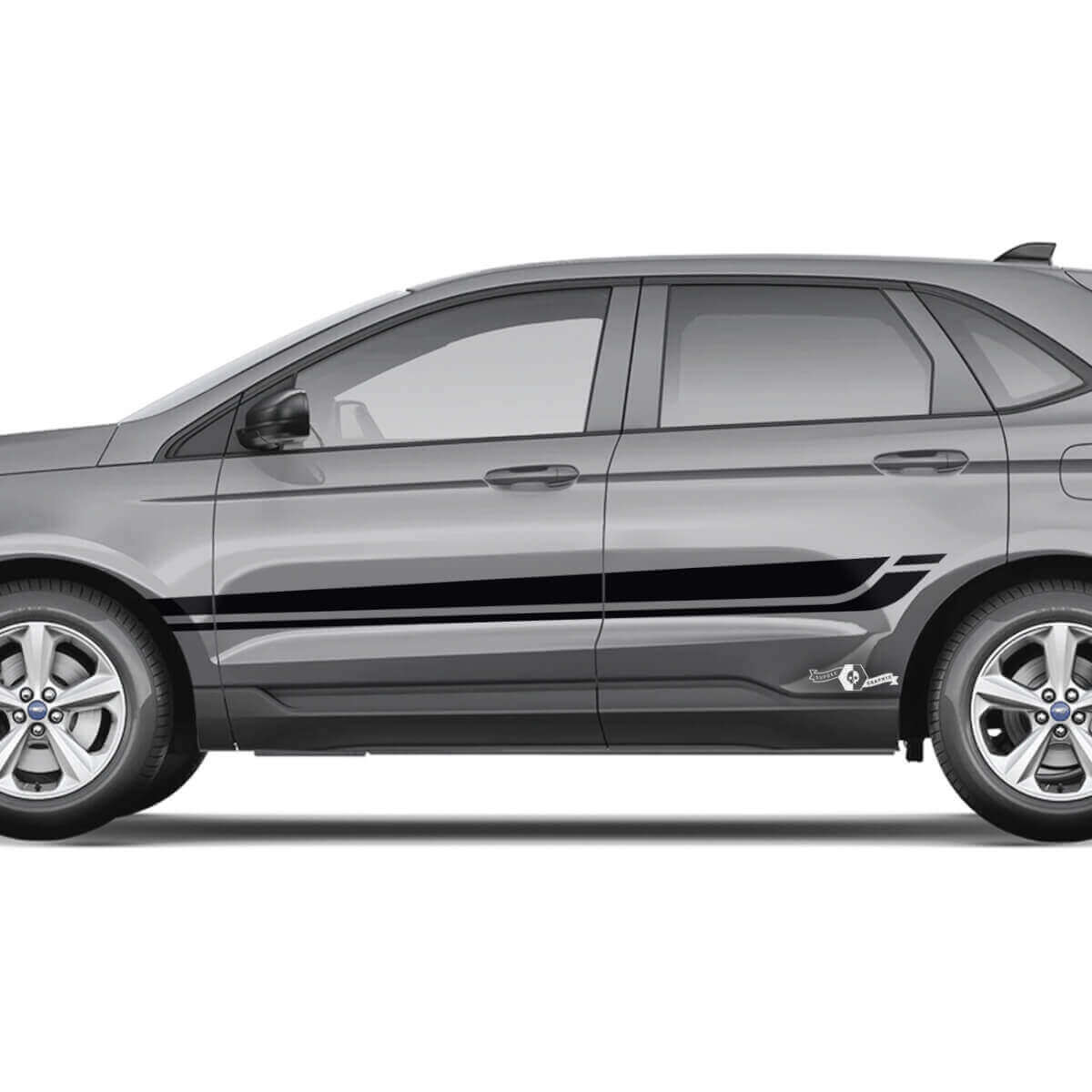 Musclecar Edge Line Strobe unter den Fenstern Vinyl Rocker Panel Stripes Karosserieaufkleber Vinyl-Grafikaufkleber
