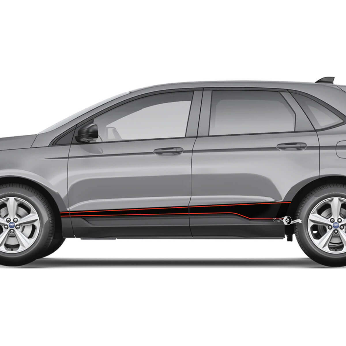 Ford Edge Rocker Panel Vinyl Pin Stripes Körperaufkleber Vinyl Grafik Aufkleber Aufkleber
