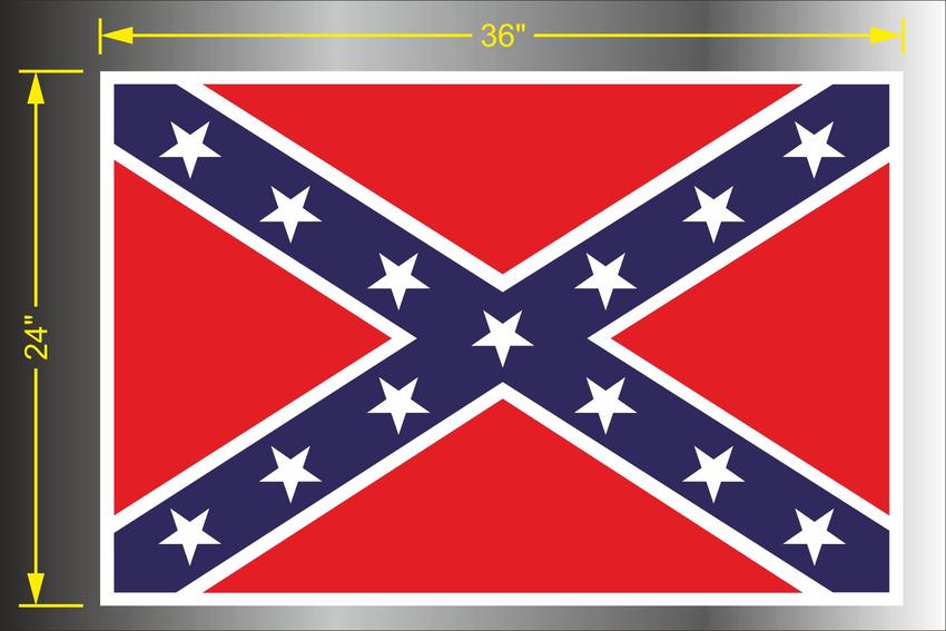 General-Lee-Flaggen der Konföderierten Staaten von Amerika, 24 x 36 Zoll großer Vinyl-Aufkleber
