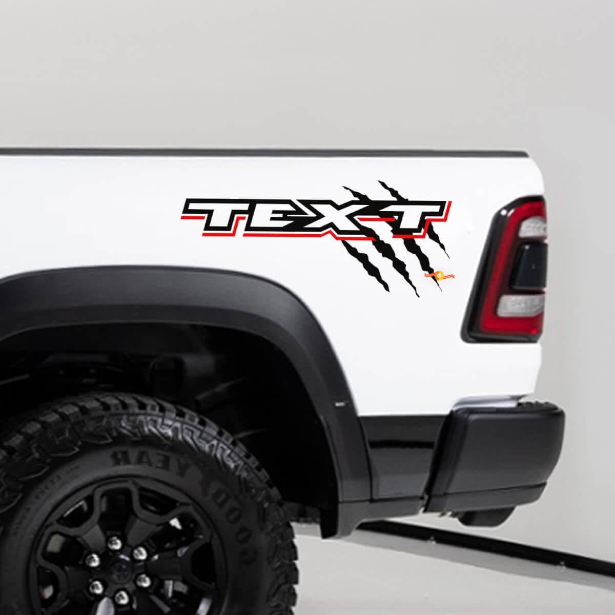 TRX Kratzer Seitenwand Vinyl-Aufkleber Paar für Dodge Ram TRX