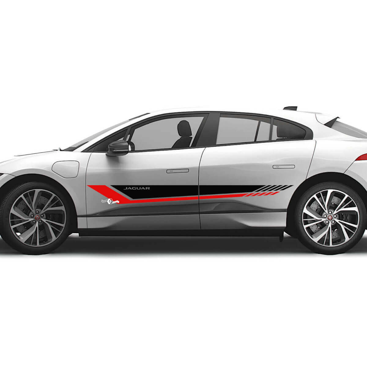 Jaguar I-Pace Seitliche Doppelstreifen Grafiken Türaufkleber Logo Linien Sticker
