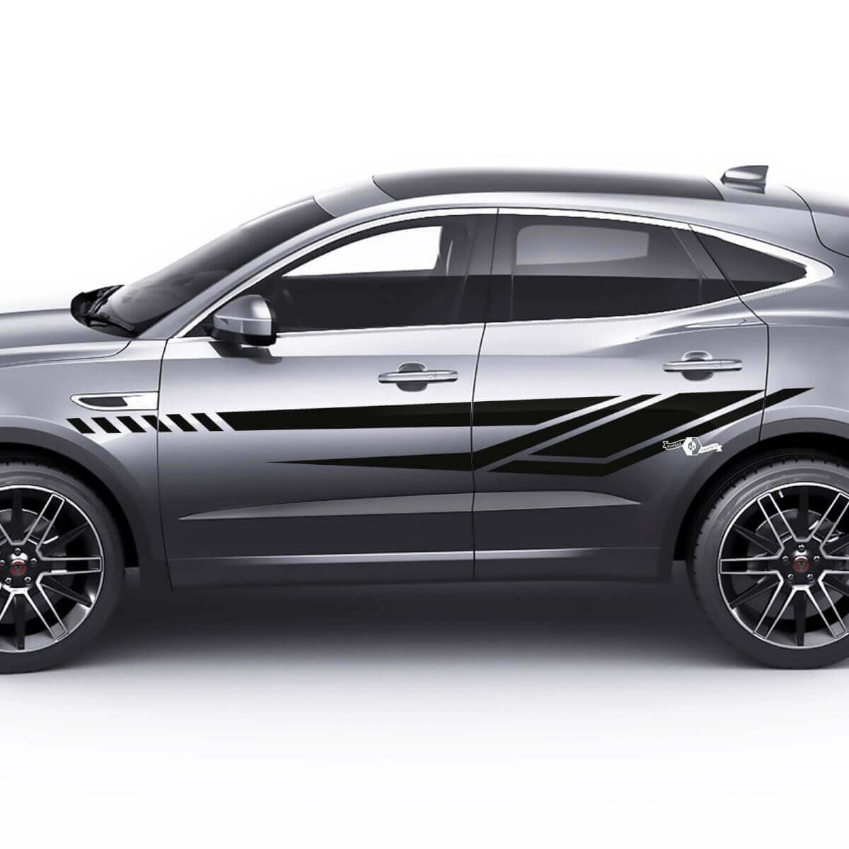 Jaguar E-Pace Seiten moderne Türen Streifen Grafiken Aufkleber Logo Sticker
