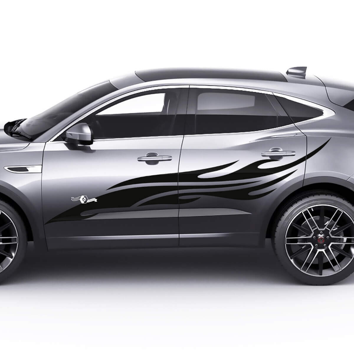 Jaguar E-Pace Seitentribal-Flammen-Türgrafik Aufkleber Logo-Aufkleber

