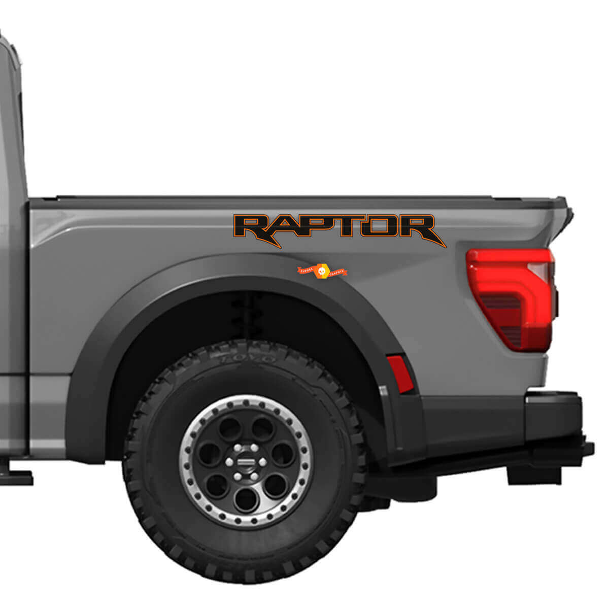 Raptor Graphics passend für 2024 Ford F150 Raptor R Vinyl-Aufkleber-Set mit Streifen
