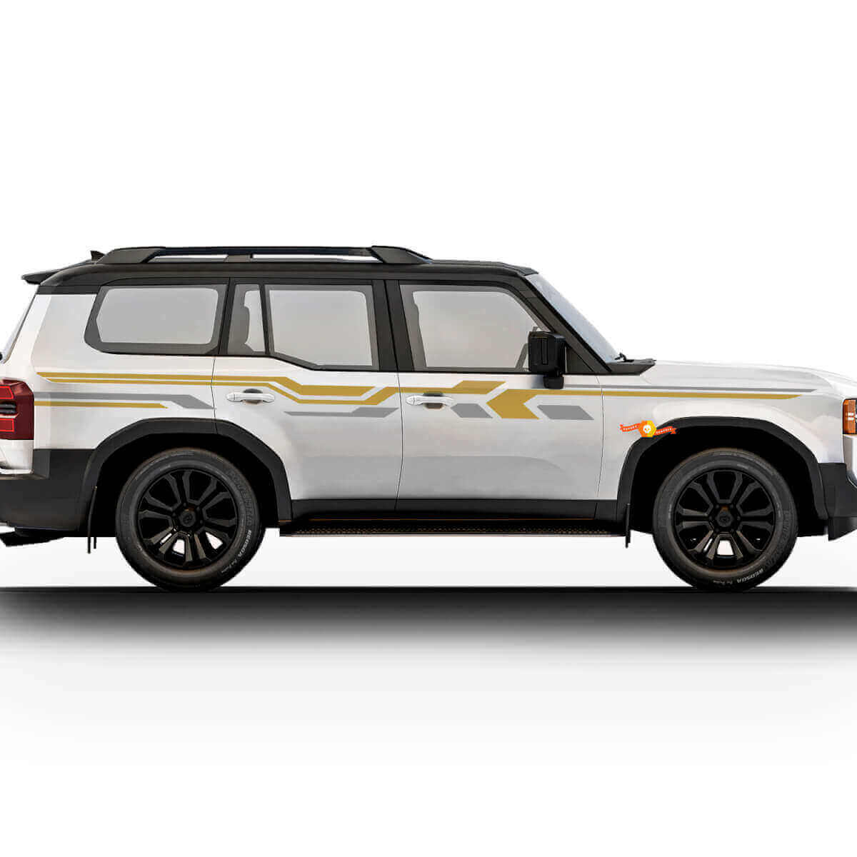 Eckiger Seitenstreifen-Aufkleber-Satz für Toyota Land Cruiser Prado 2024