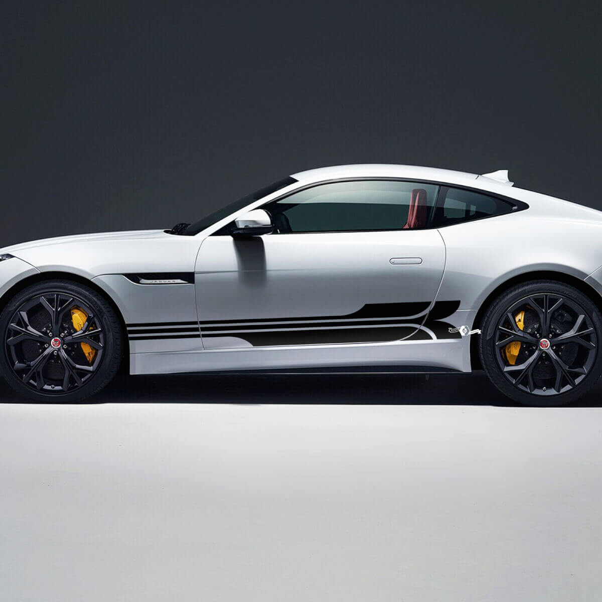 Jaguar F-Type R Seitenstreifen, Renngrafik, Türaufkleber, Logo-Aufkleber
