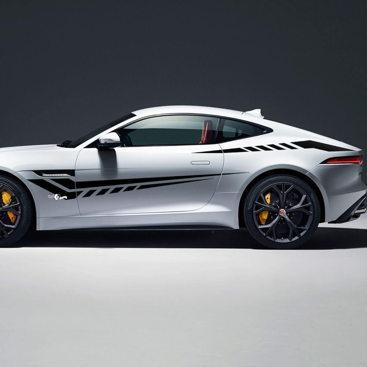 Jaguar F-Type R Side Strobe Stripes Racing Graphics Doors Aufkleber Logo-Aufkleber
