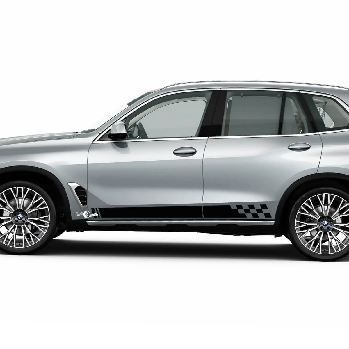 Karierte Streifen für BMW X5 G05 Seitentüren Vinyl Aufkleber Aufkleber
