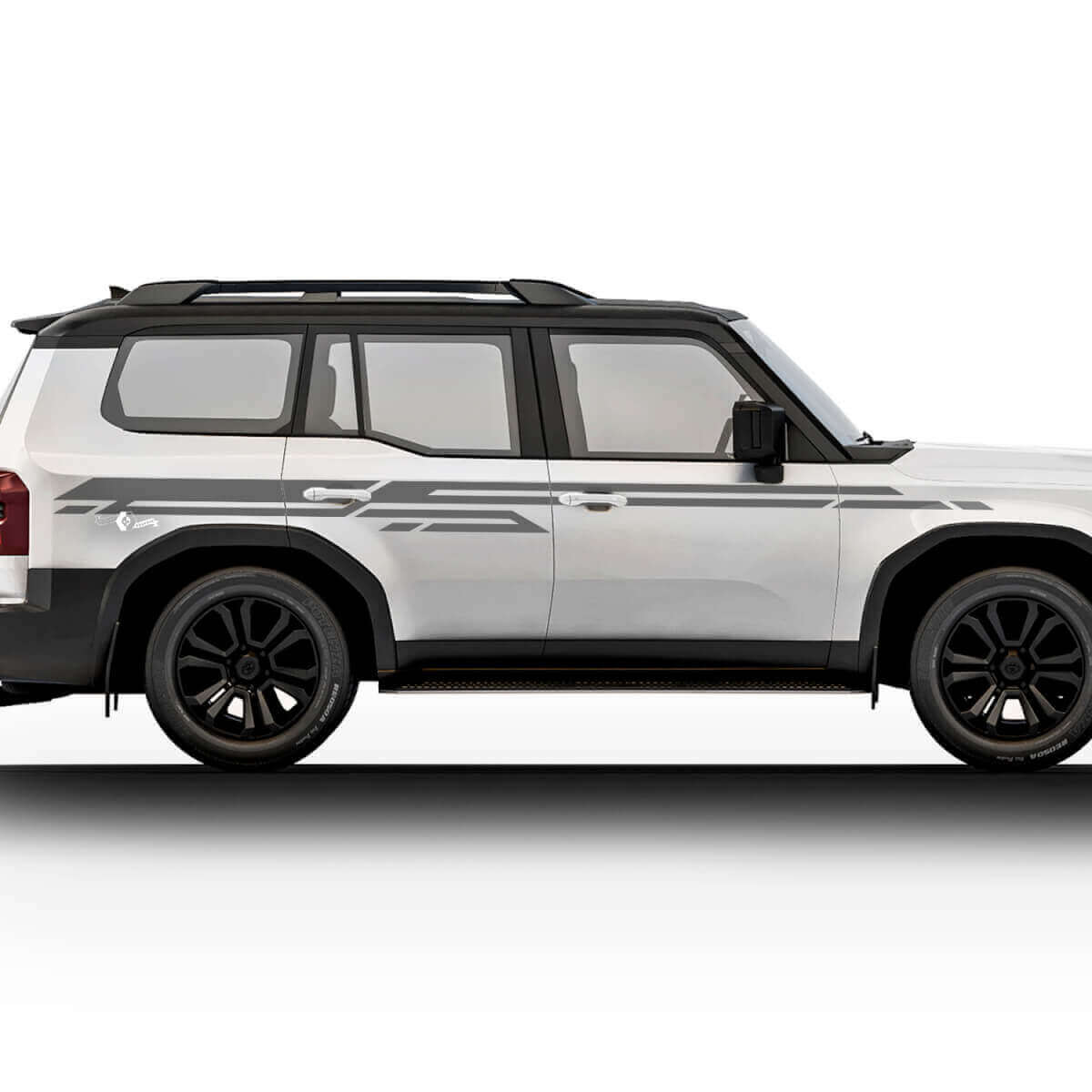 2024 Toyota Land Cruiser Prado Seitenaufkleber Aufkleber Vinylstreifen Grafik Aufkleber Kit 3
