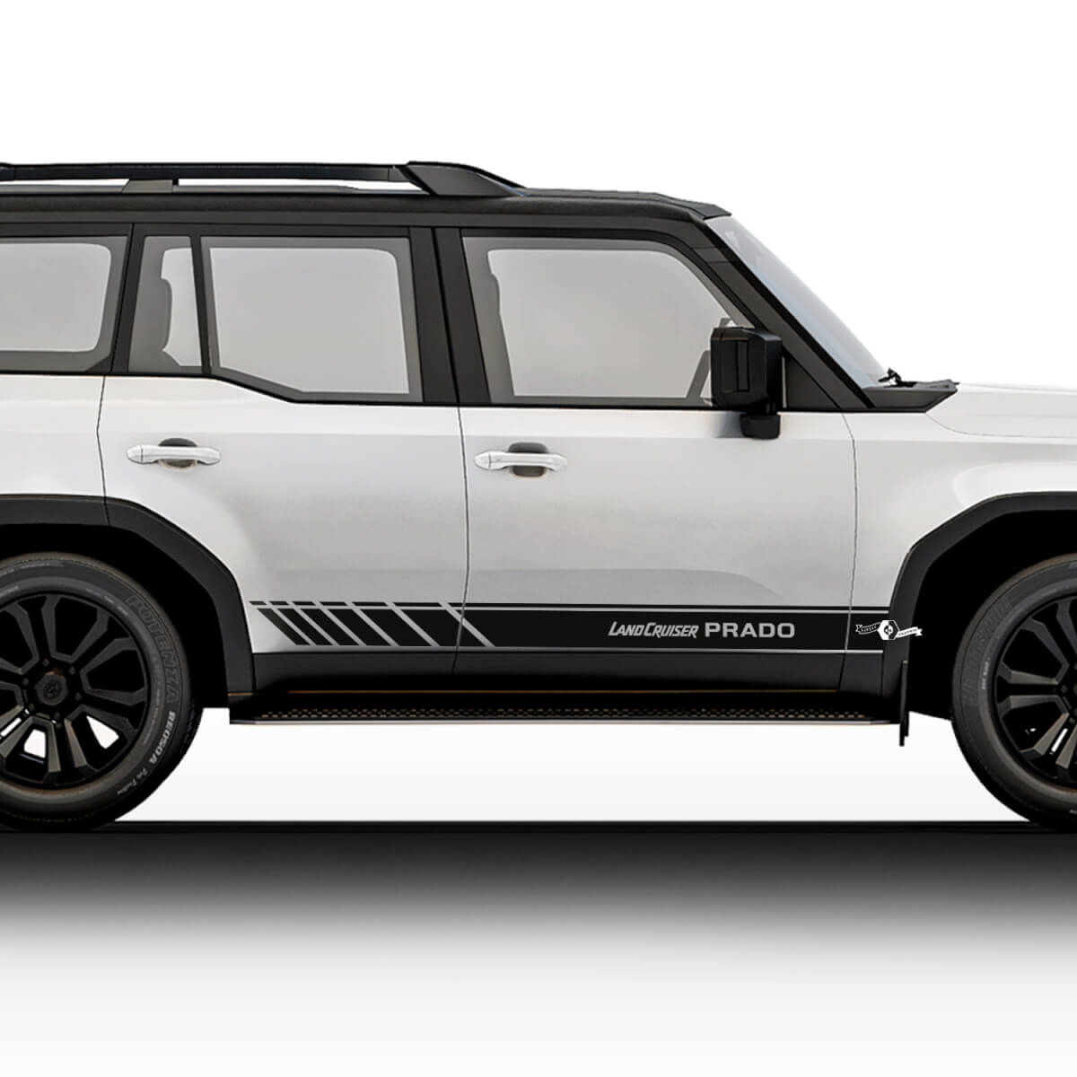 2024 Toyota Land Cruiser Prado Side Racing Aufkleber Aufkleber Vinyl Streifen Grafik Aufkleber Aufkleber Kit
