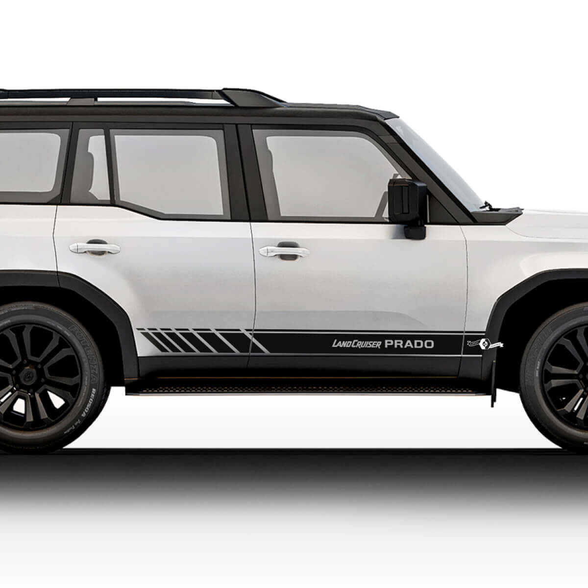 2024 Toyota Land Cruiser Prado Seitenrennen Aufkleber Decals Vinyl Streifen Grafik Aufkleber Decals Kit
