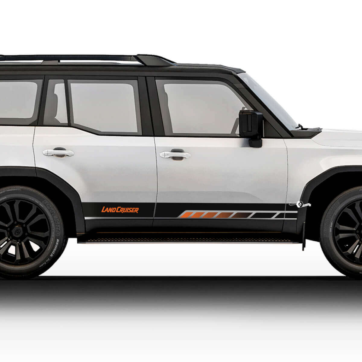 Beschriftung Vintage Streifen Vinyl Grafikaufkleber Decal Set Für Toyota Land Cruiser