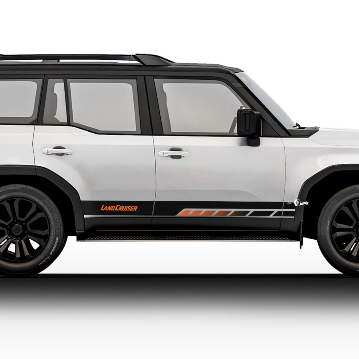 Toyota Land Cruiser Vintage-Stil Streifen Aufkleber Aufkleber Vinyl Grafik Aufkleber Aufkleber Kit
