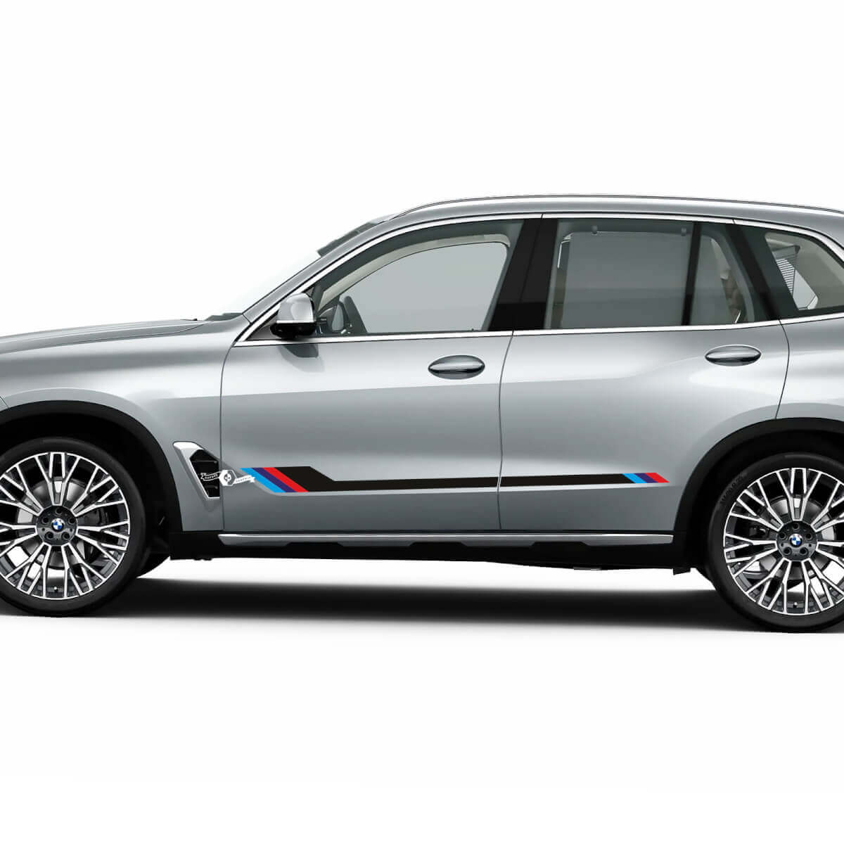 Accents M-Farben-Streifen für BMW G05 Seitentüren, Vinyl-Aufkleber
