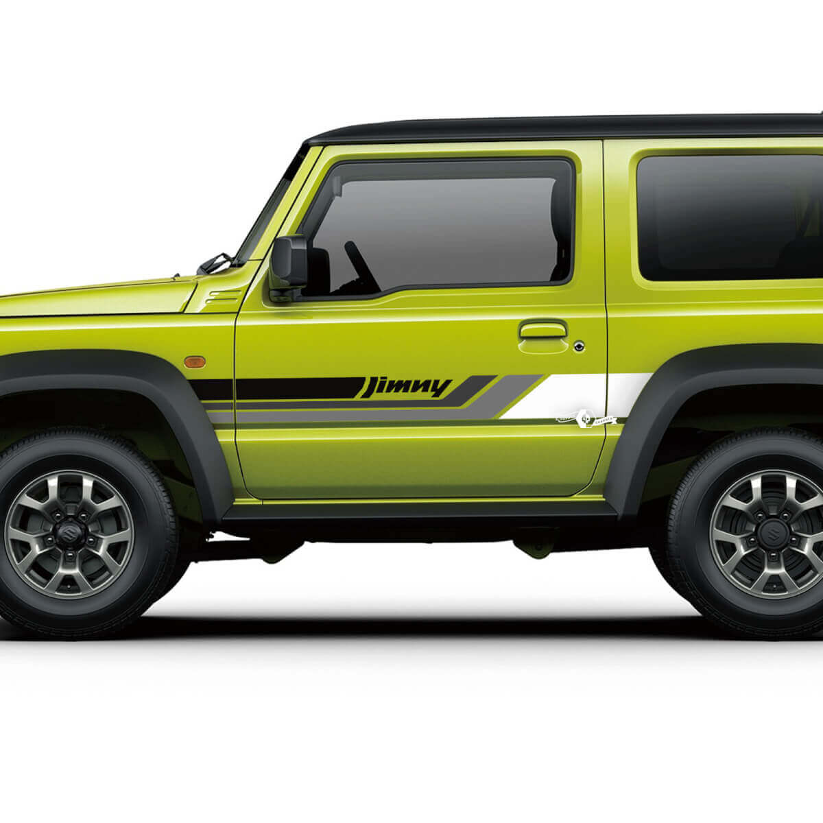 Paar Suzuki JIMNY Seitentüren Streifen Grafik Aufkleber Linien Aufkleber 3 Farben
