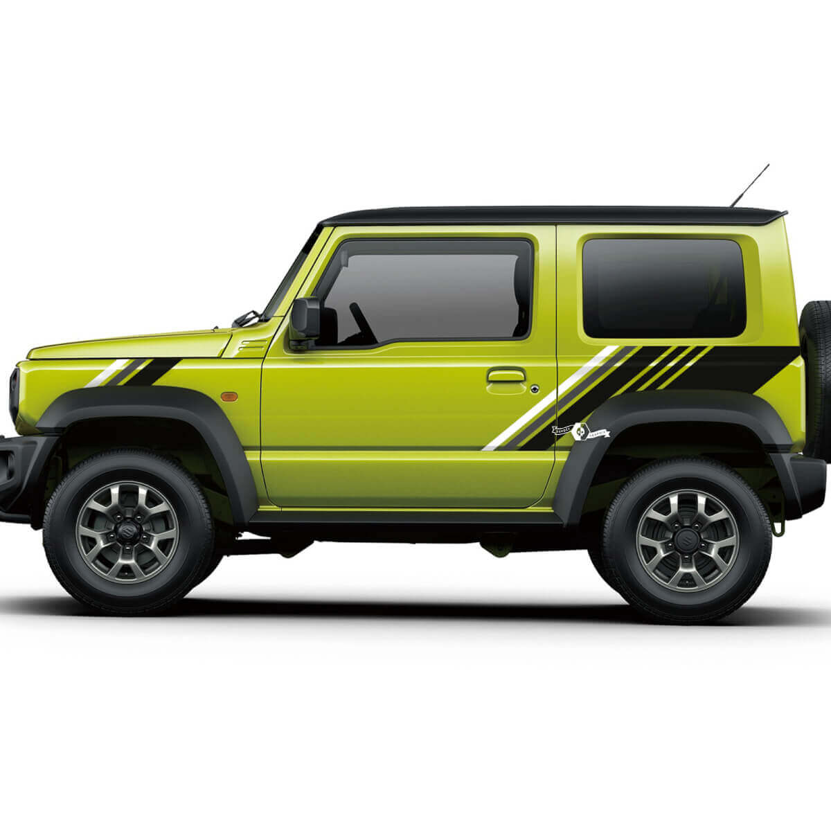 Paar Suzuki JIMNY Seitentüren Side Splash Fender Grafikaufkleber Linienaufkleber 3 Farben
