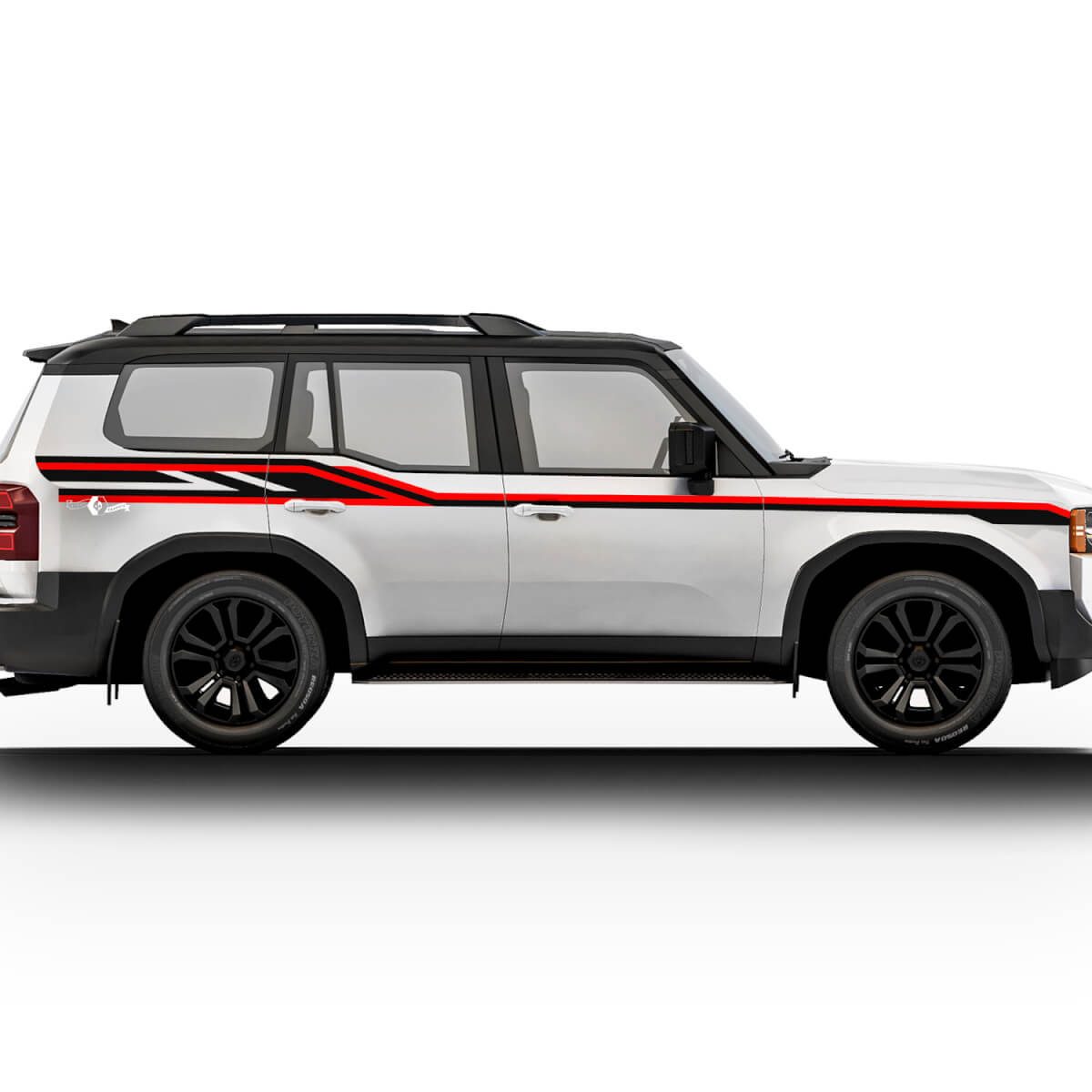 Toyota Land Cruiser Türen Streifen Aufkleber Aufkleber Vinyl Grafik Aufkleber Aufkleber Kit 2
