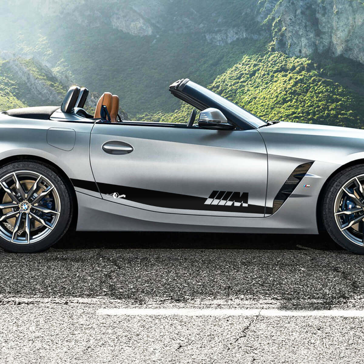 Seitentür-Akzentstreifen mit M-Logo BMW Z4 Vinyl-Aufkleber
