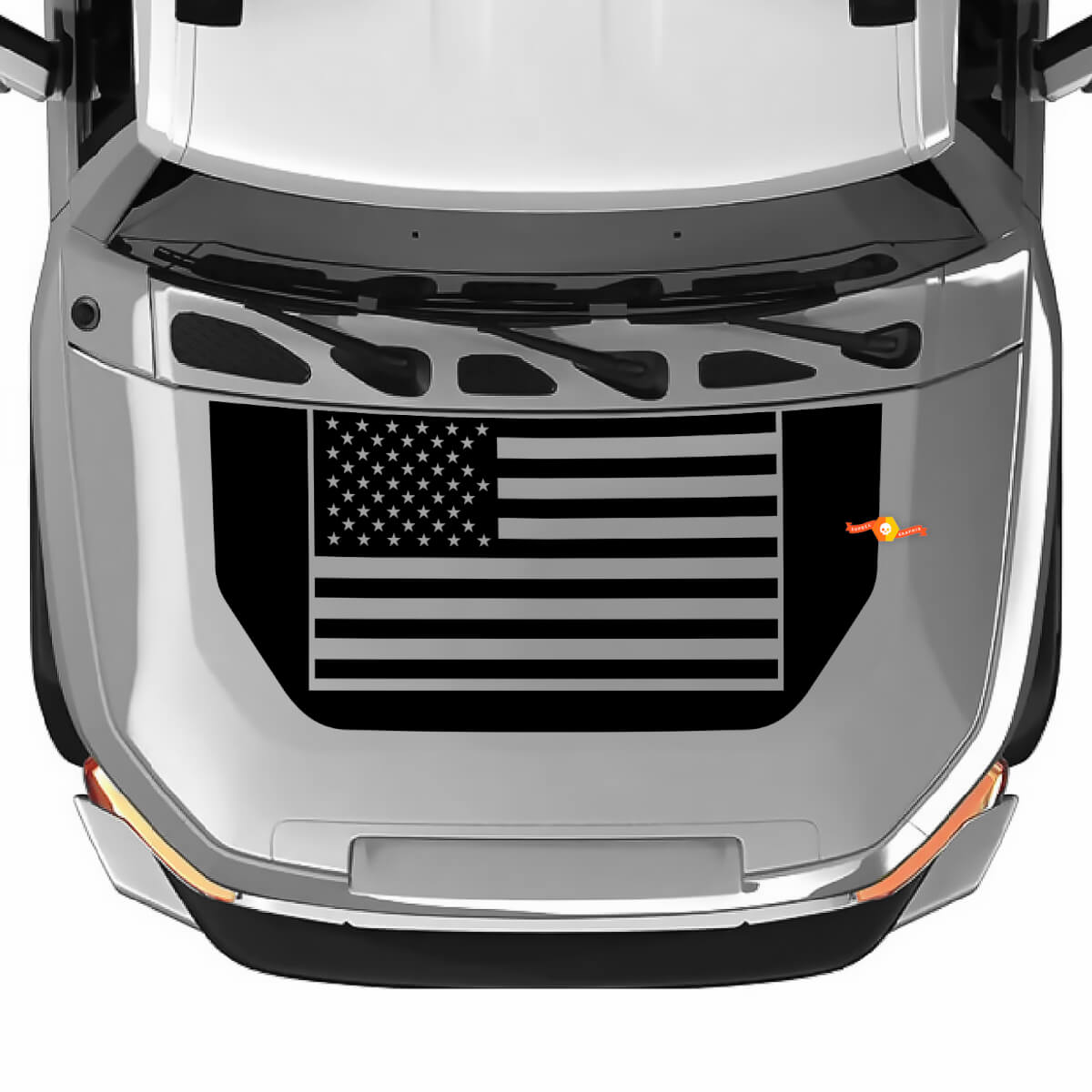 Kapuzen-Blackout-Aufkleber – Vinyl-Aufkleber mit amerikanischer Flagge für Toyota FJ Cruiser
