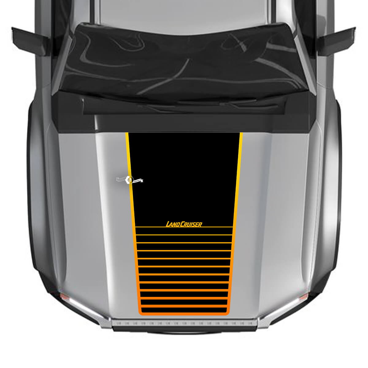 2024 Toyota Land Cruiser Prado Hood Strobe Aufkleber Aufkleber Vinyl Grafik Aufkleber Aufkleber 3 Farben Farbverlauf
