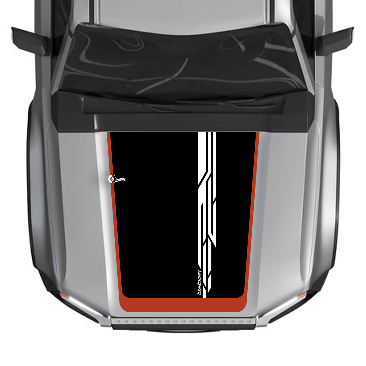 2024 Toyota Land Cruiser Prado Hood Aufkleber Aufkleber Vinyl Grafik Aufkleber Aufkleber Linie groß 3 Farben
