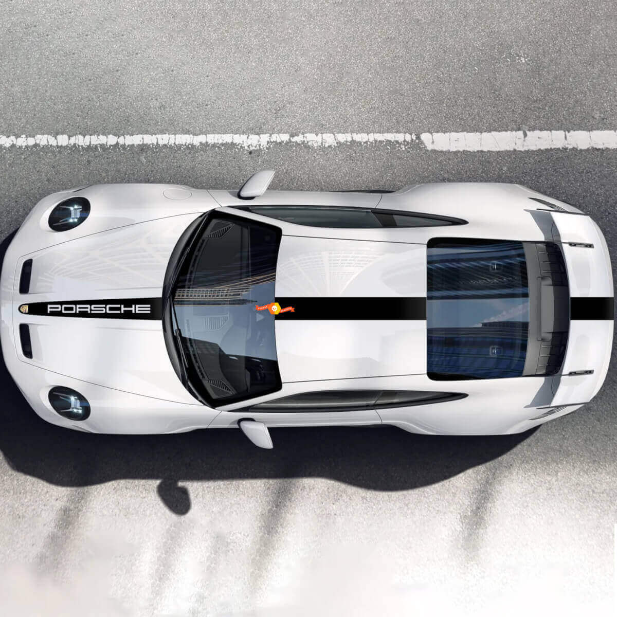 Racing-Style Seitenstreifen-Aufkleber-Set für Porsche 911 GT3