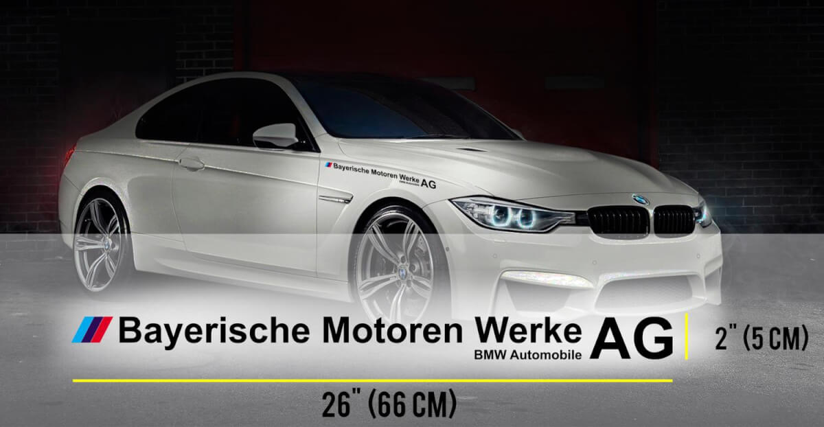 Bayerische Motoren Werke AG Seitenhauben Vinyl-Aufkleberset für BMW