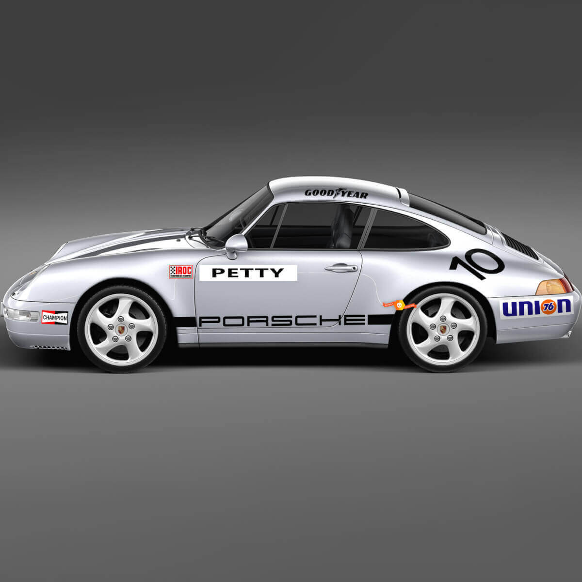 IROC Stil Rennsport-Vinylaufkleberset für Porsche 911