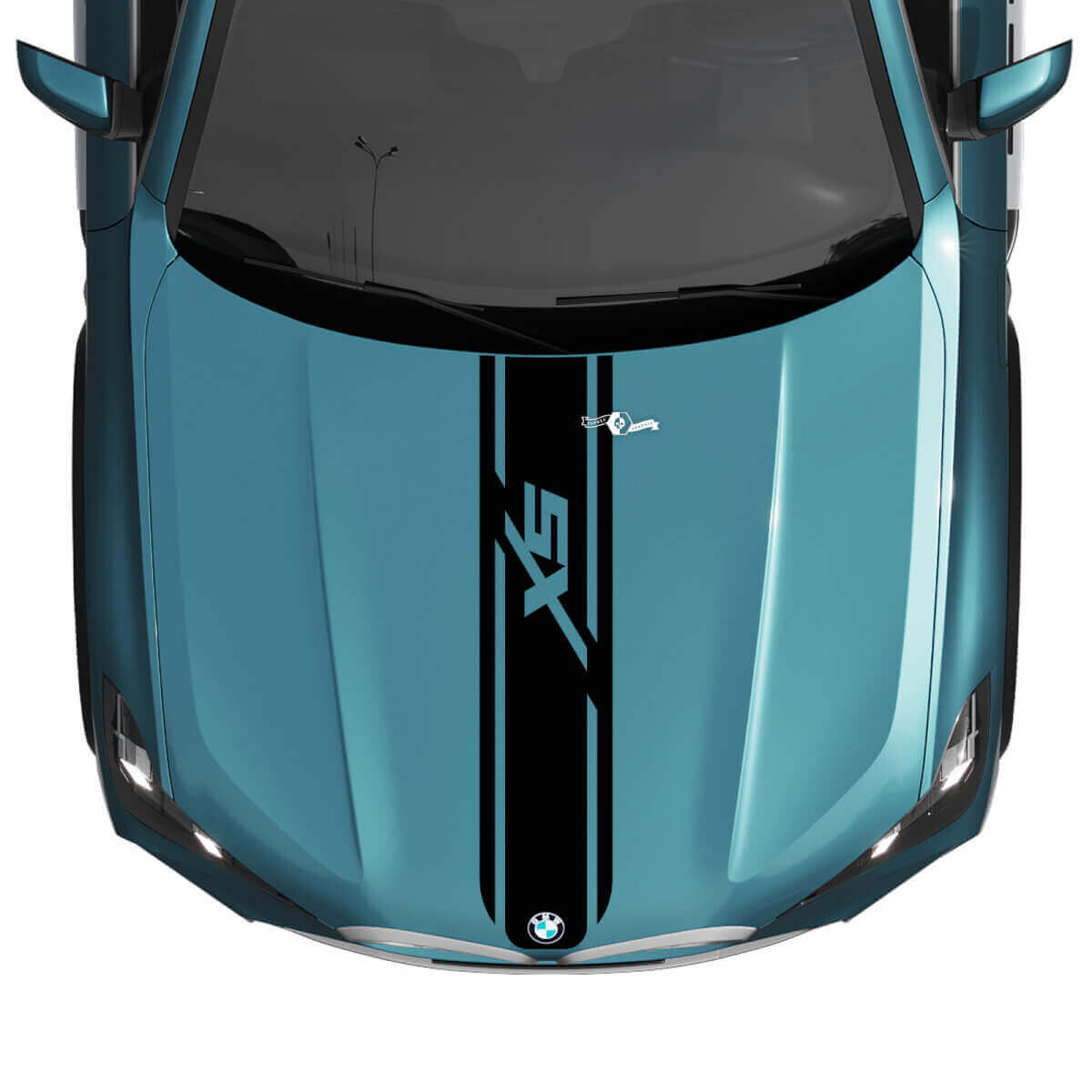 BMW X5 G05 Motorhauben-Aufkleber mit individuellem Streifen – Vinyl-Grafik für einen eleganten, sportlichen Look
