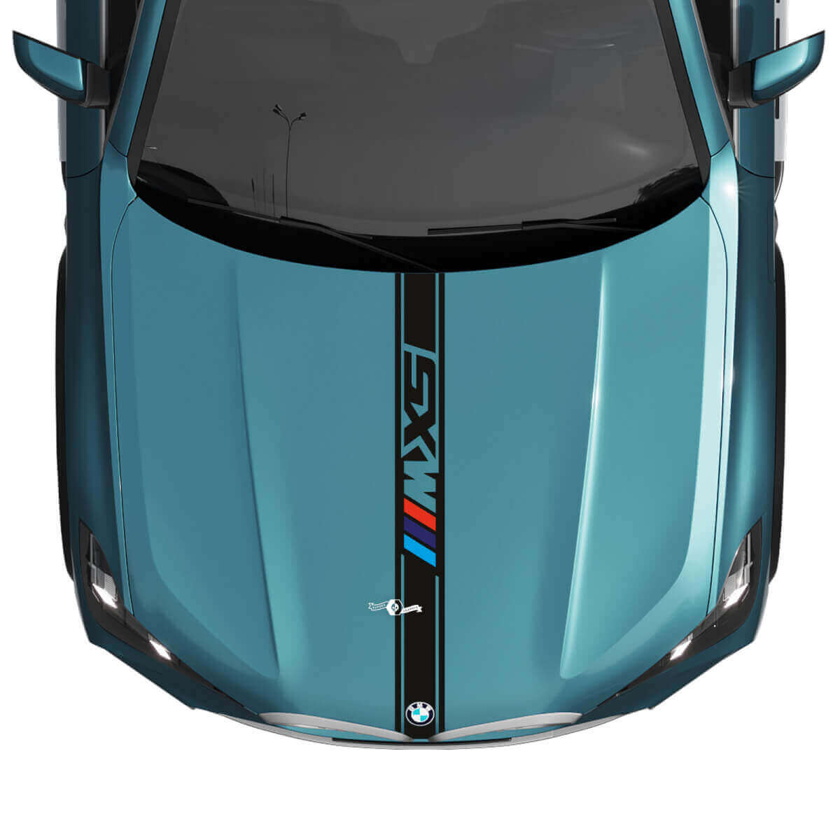 BMW X5 G05 Hood Custom Stripe Sticker Aufkleber – Vinyl M Farben M Performance
