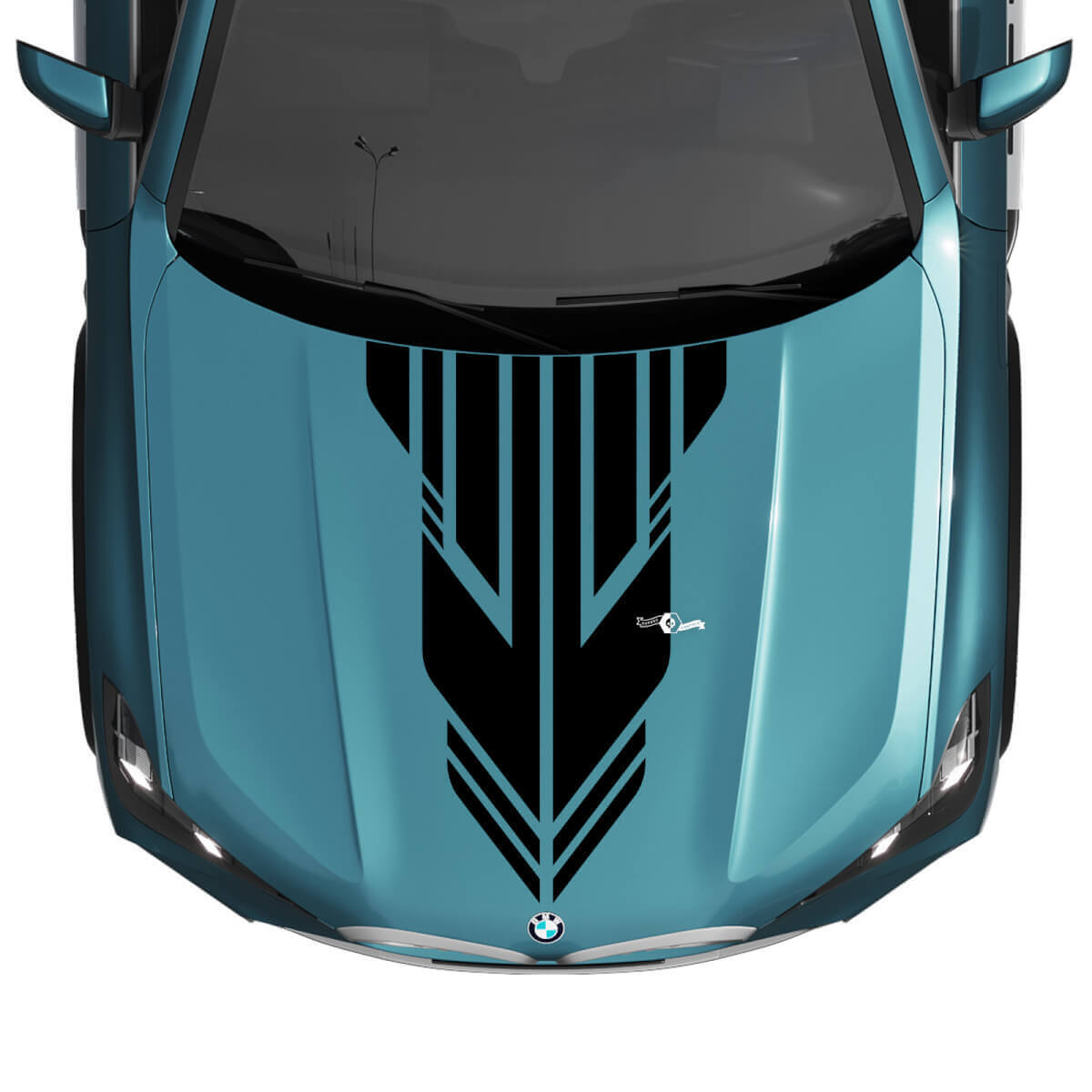 BMW X5 G05 Hood Custom Accent Stripe Aufkleber Strobe – Vinyl-Grafikaufkleber
