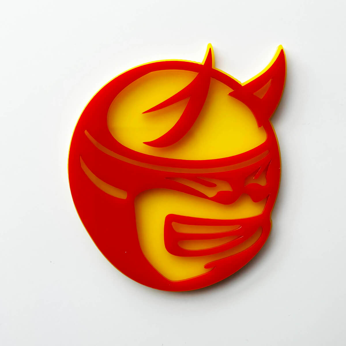 Benutzerdefinierte 3D-Abzeichen Drag Bee Demon Dodge Charger Challenger Logo Fender Badges Emblem Rot und Gelb
