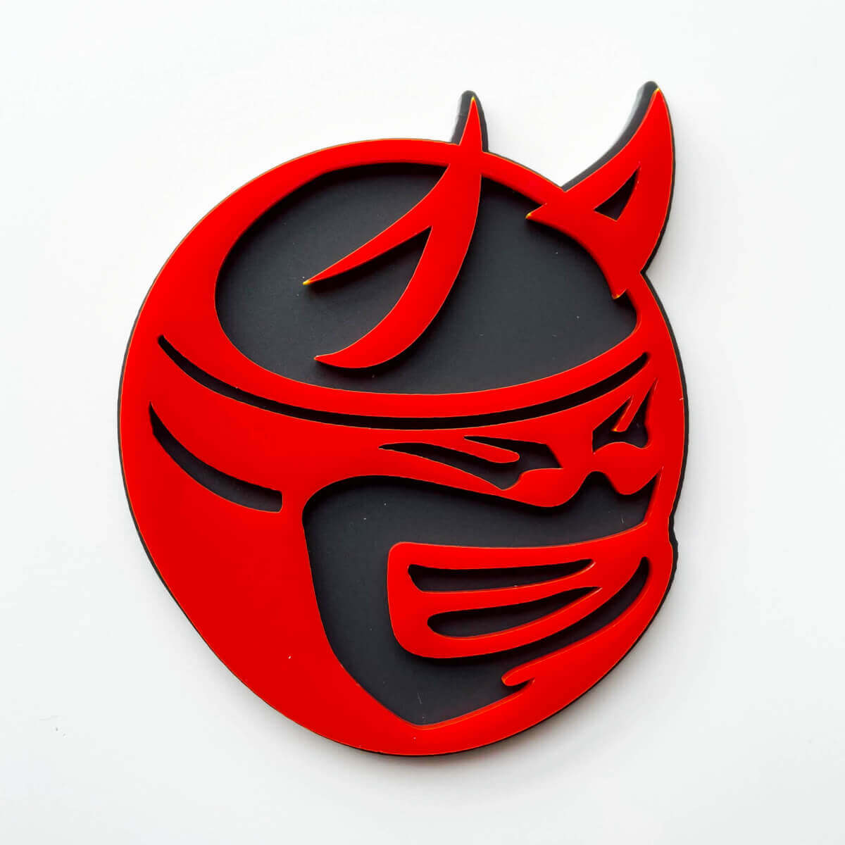 Benutzerdefinierte 3D-Abzeichen Drag Bee Demon Dodge Charger Challenger Logo Fender Badges Emblem Rot und Grau

