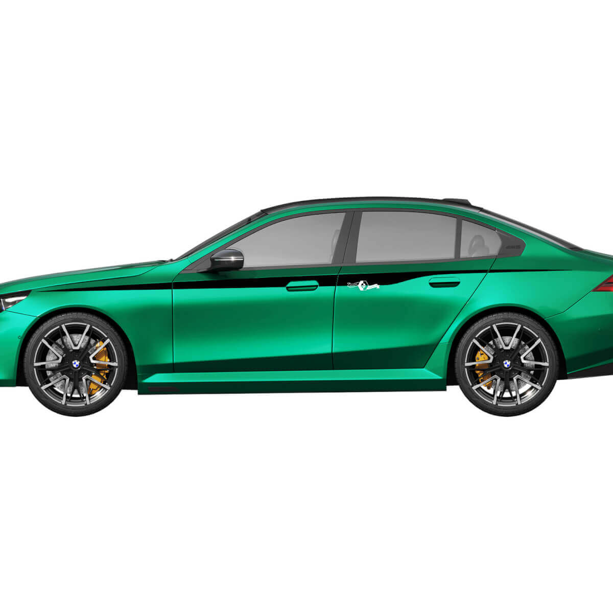 Seiten-M-Farben-Streifen-Racing-Aufkleber-Set für BMW 5er G60 M5 G90 – SupDec Graphix Vinyl-Aufkleber
