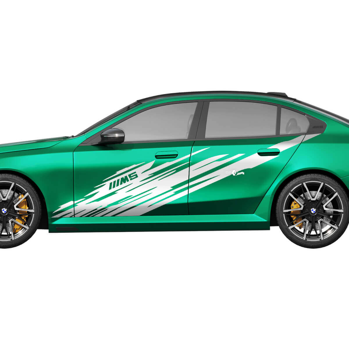 Seitliches M5 Splash Racing Aufkleber-Set für BMW 5er G60 M5 G90 – SupDec Graphix Vinyl-Aufkleber
