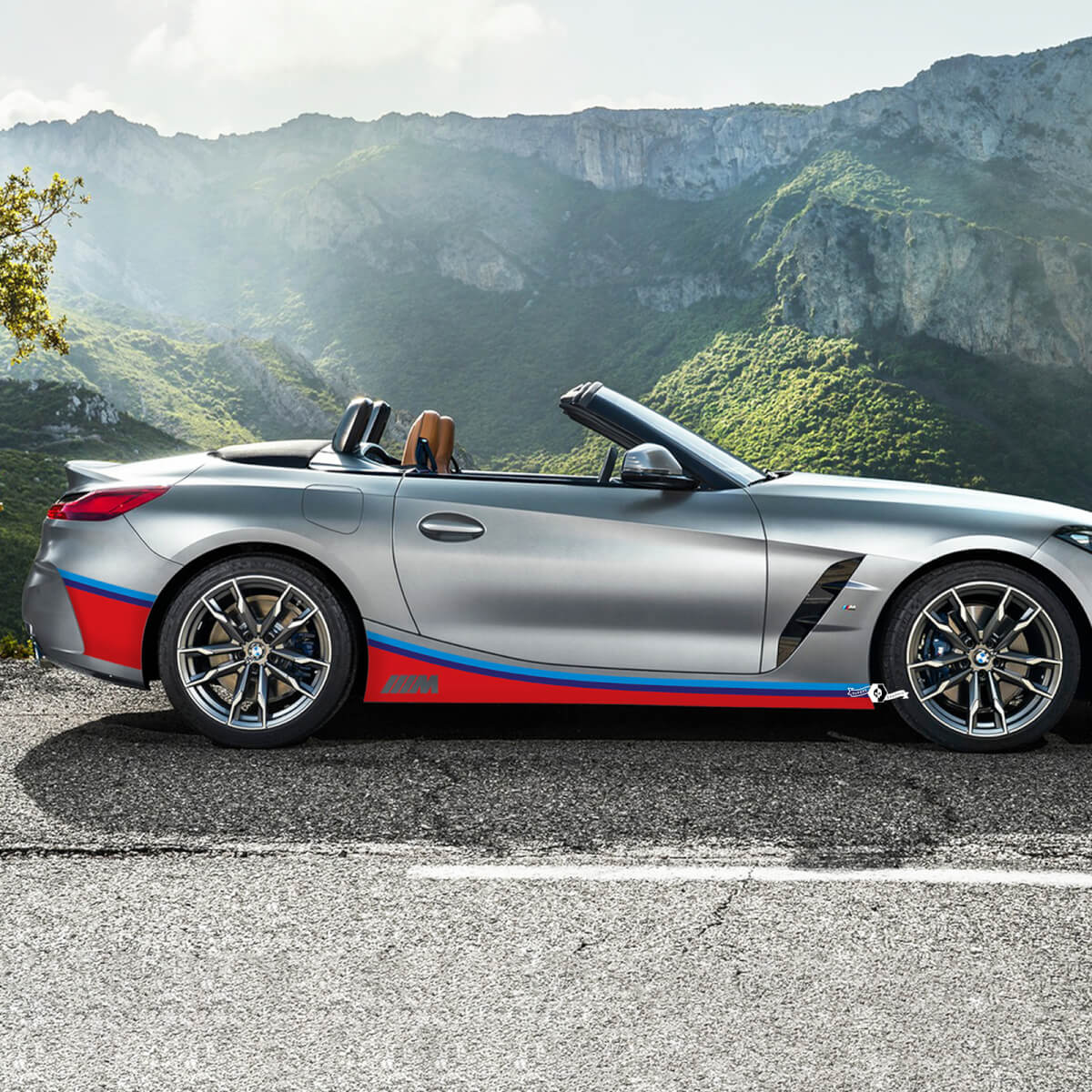 Seitliche Akzente Rocker Panel M Stripes Vinyl Aufkleber Aufkleber passend für BMW Z4
