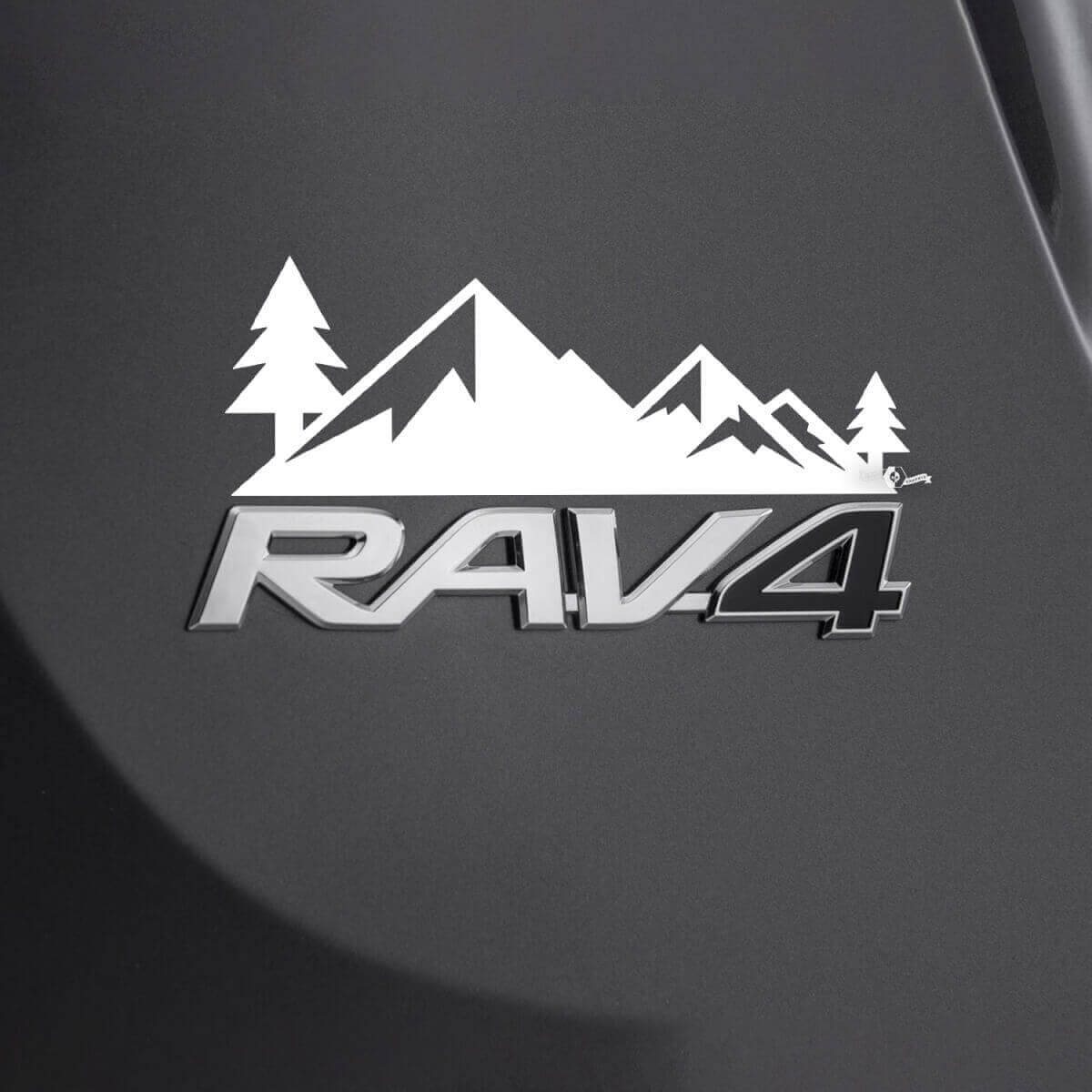 Berge Bäume Aufkleber Sticker Über Heck 2 Für Toyota Rav4 Emblem